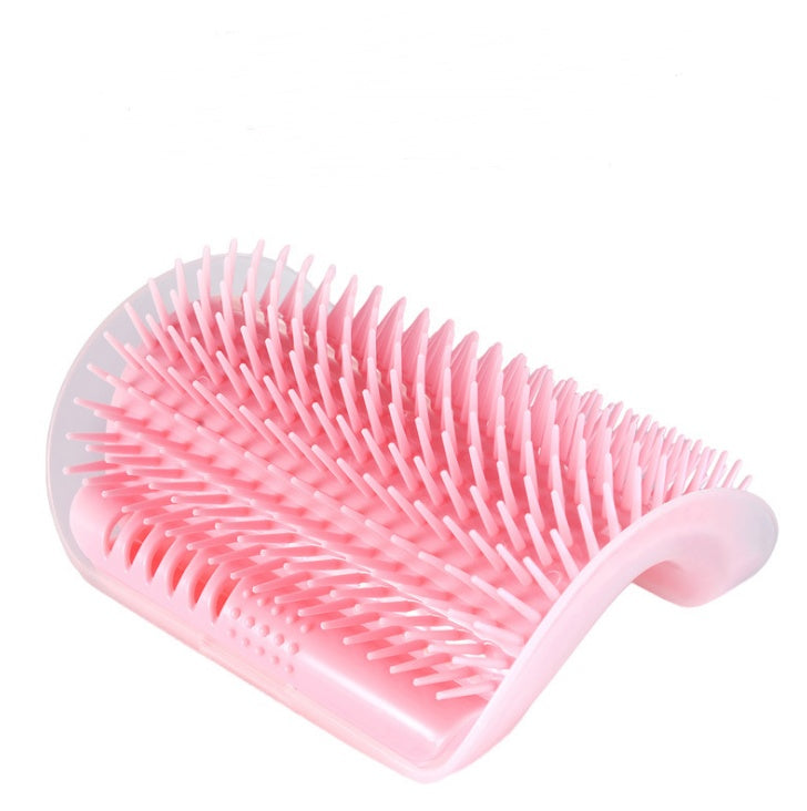 Wall-Mounted Cat Grooming Tool | Corner Rubbing Massager Brush Device