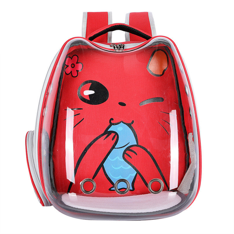 Clear View Transparent Cat Bag | Portable Outgoing Travel Carrier