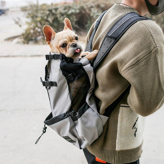 Double Shoulder Pet Carrier Backpack | Outdoor Travel Bag for Dogs & Puppies