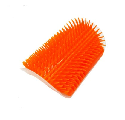 Wall-Mounted Cat Grooming Tool | Corner Rubbing Massager Brush Device