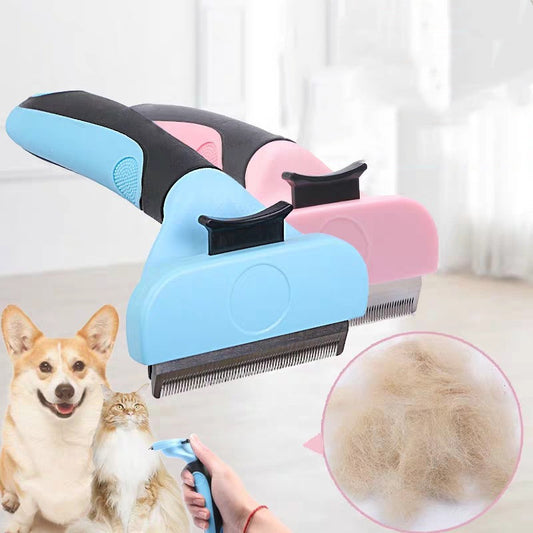 Pet Grooming Tool: Fine/Coarse Stainless Steel Comb for Dogs & Cats