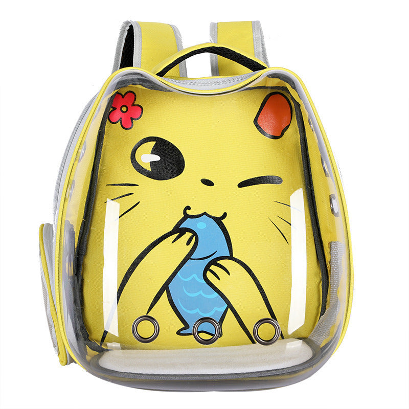 Clear View Transparent Cat Bag | Portable Outgoing Travel Carrier