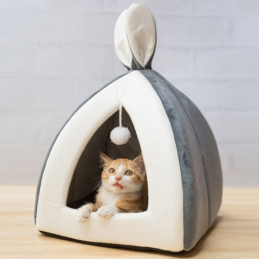 Winter Warm Pet Waterloo Bed | Cozy Washable Dog House & Cat Nest