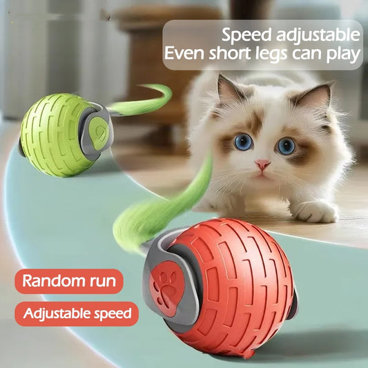 Self-Rolling Smart Cat Toy | Auto Electric Ball Teaser for Interactive Play & Fun