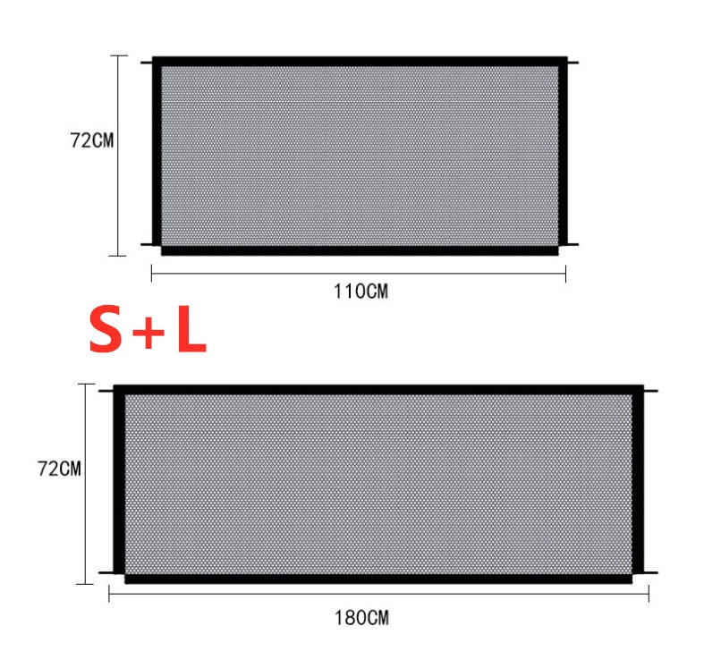 Portable & Foldable Dog Isolation Gate | Nylon Pet Protection Safety Fence