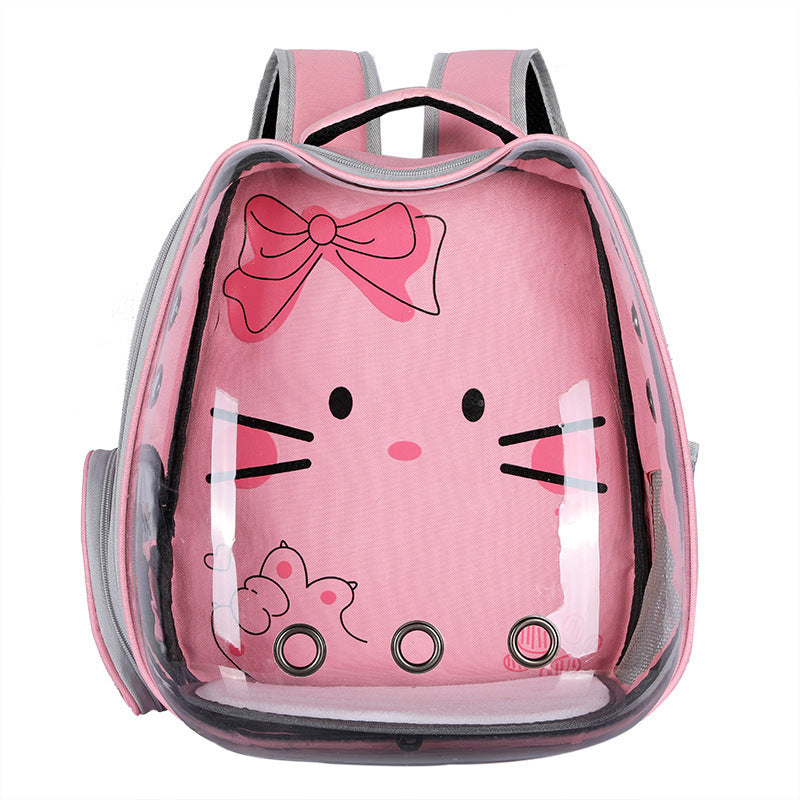 Clear View Transparent Cat Bag | Portable Outgoing Travel Carrier