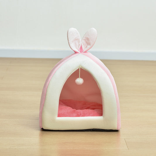 Winter Warm Pet Waterloo Bed | Cozy Washable Dog House & Cat Nest