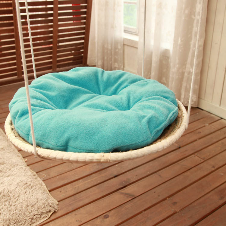 Natural Straw Cat Hammock & Climbing Frame | Handwoven Cat Nest Bed