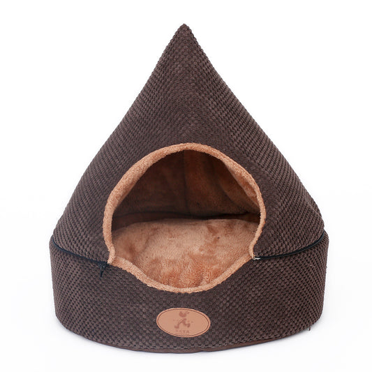 Unique Yurt-Shaped Cat Bed | Cozy Enclosed Pet Nest & Litter House