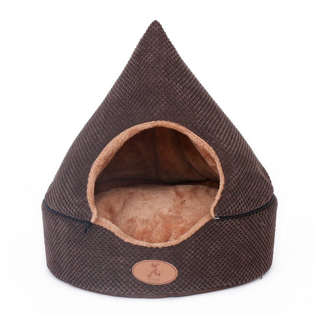 Unique Yurt-Shaped Cat Bed | Cozy Enclosed Pet Nest & Litter House