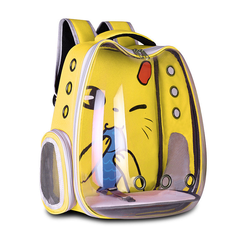Breathable Space Pet Backpack | Portable Shoulder Bag for Cats & Dogs