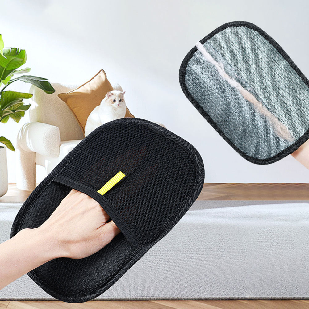 Pet Hair Remover Grooming Glove | Deshedding Brush Mitt for Dogs, Cats & Rabbits