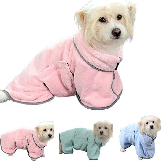 Microfiber Pet Absorbent Towel | Quick-Dry Dog Bathrobe for Dogs & Cats