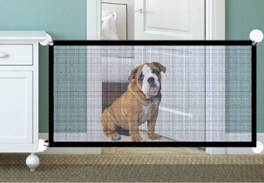 Portable & Foldable Dog Isolation Gate | Nylon Pet Protection Safety Fence