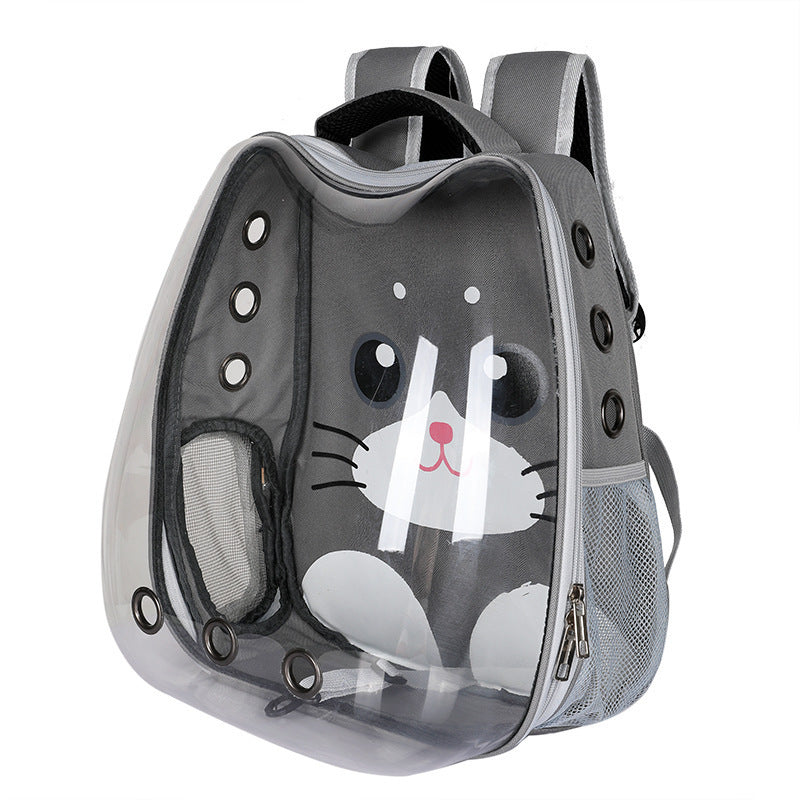 Clear View Transparent Cat Bag | Portable Outgoing Travel Carrier