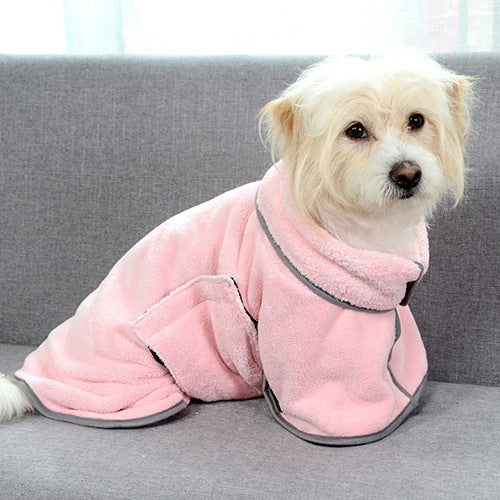 Microfiber Pet Absorbent Towel | Quick-Dry Dog Bathrobe for Dogs & Cats