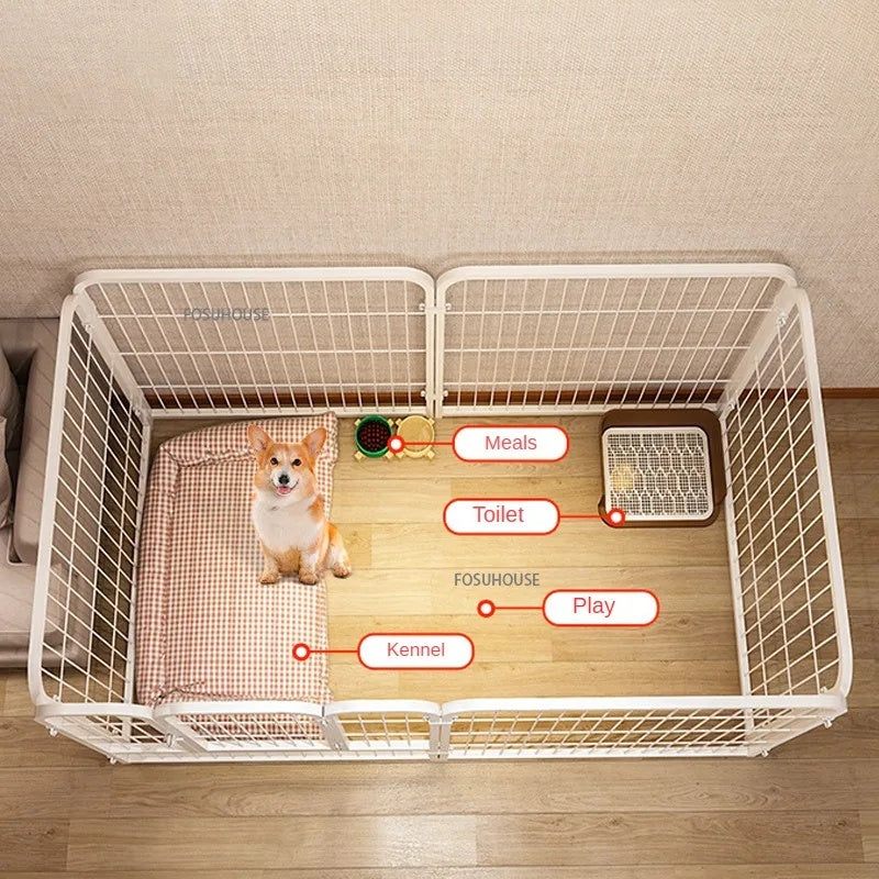 Wrought Iron Pet Fence: Modern Indoor Kennel & Isolation Door