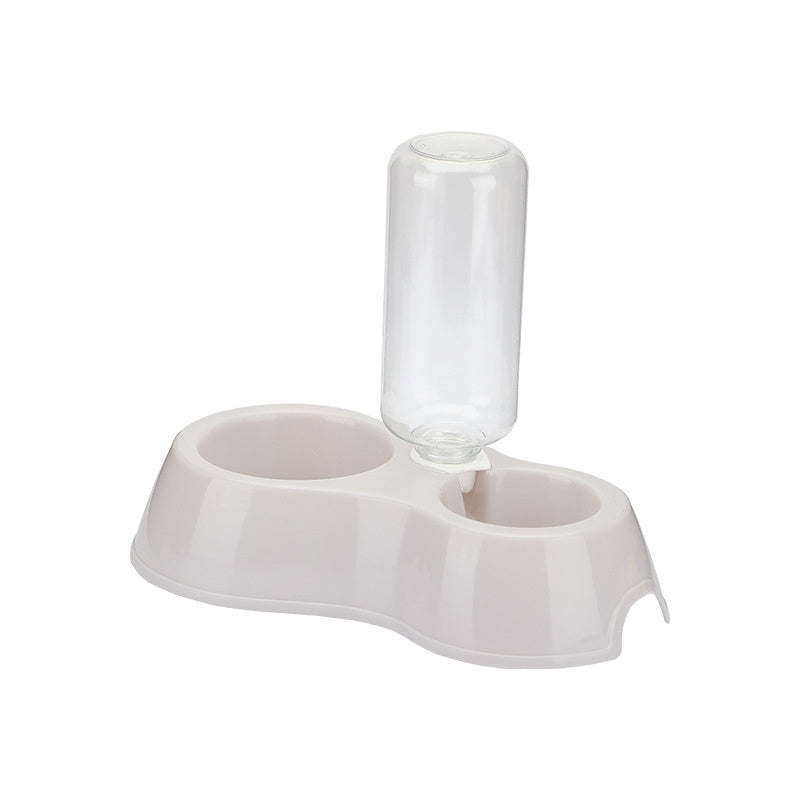 Elevated Pet Feeder Station: Double Bowl with Automatic Water Dispenser