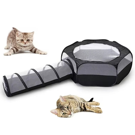 Multifunctional Cat Tunnel: Comfortable Touch, Foldable & Hair-Free Pet Toy