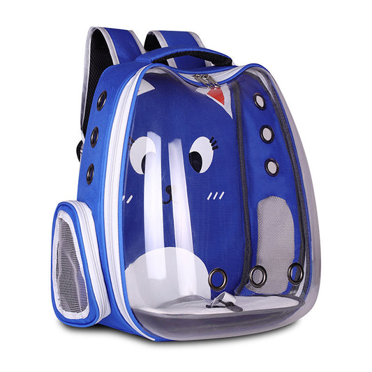 Breathable Space Pet Backpack | Portable Shoulder Bag for Cats & Dogs