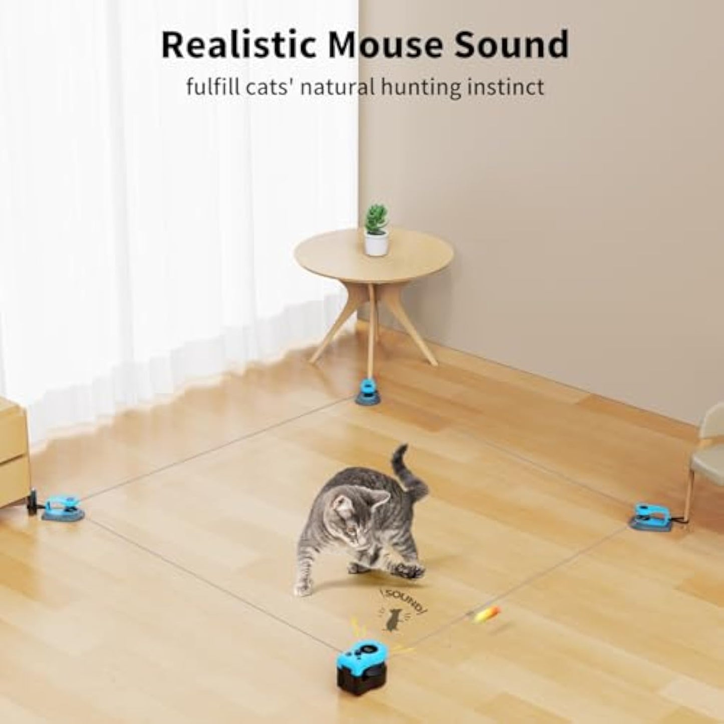 HuntMaster: Smart Automatic Running Cat Toy | 3-Speed Hunting Exercise