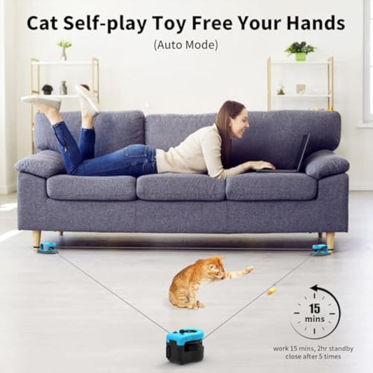 HuntMaster: Smart Automatic Running Cat Toy | 3-Speed Hunting Exercise