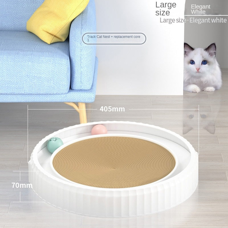 Modern Round Cat Scratching Pad | Wear-Resistant Claw Grinder Pet Product