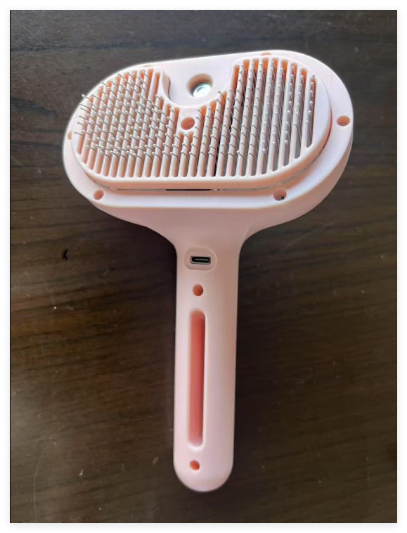 Mist Humidifier Dematting Tool | Self-Cleaning Dog & Cat Grooming Brush