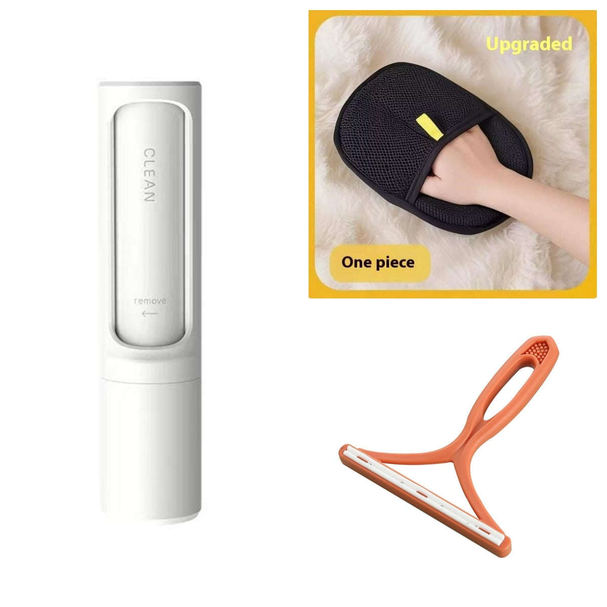 Effective Self-Cleaning Pet Hair Removal Tool | 2-in-1 Brush & Portable Lint Roller