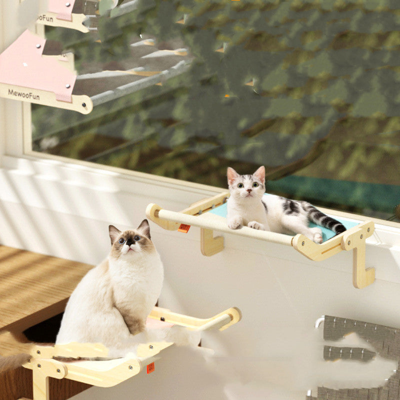 Hanging Cat Bed | Window, Balcony, or Bedside Suction Cup Pet Perch